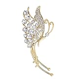 Unique Jewelry Gold-Tone Crystal Art Deco Butterfly Ear Wrap Ear Cuff Earrings