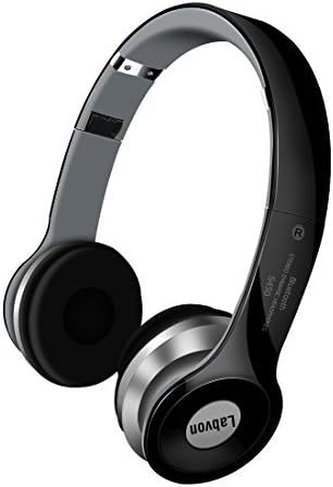 Labvon Bluetooth Headphone Over Ear,Foldable with Mic Stereo Sound Wired and Wireless Headphones for Cell Phone/PC/TV Portable