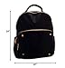 Cute Black Fashion Backpack for Girls Designer Bag, Nylon with Gold Zippers and Studs