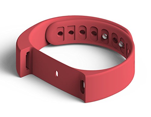 iWOWNfit i5 plus Fitness Tracker Smart Bracelet Band with Deep/Light Sleep Monitor and Call Text Display, Steps Track Calories Counter Activity Touch Screen Wristband for Android and iOS (Red Band)