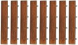 Bare Decor BARE-WF2013 EZ Loop Ends Side Trim Piece Interlocking Flooring in Solid Teak Wood, Brown