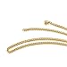 TRUSUPER 3.5mm Gold Plated Titanium Steel Mens Womens Beveled Curb Chain Necklace, 18