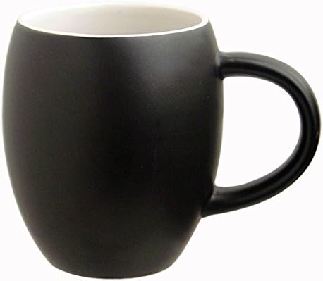 4 Pack - 19.5 ounce NY Barrel Mug, Black with White Interior