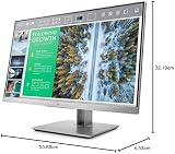 HP EliteDisplay E243 23.8" Full HD IPS Monitor 1920x1080 USB 3.0 Height Adjust view 9