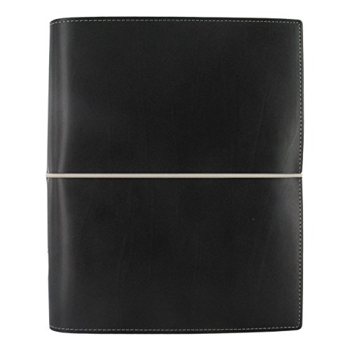 Filofax 2018 Domino Organizer, A5 (8.25 x 5.75), Black, Planner with to do and Contacts Refills, Indexes and notepaper (C027868-18)