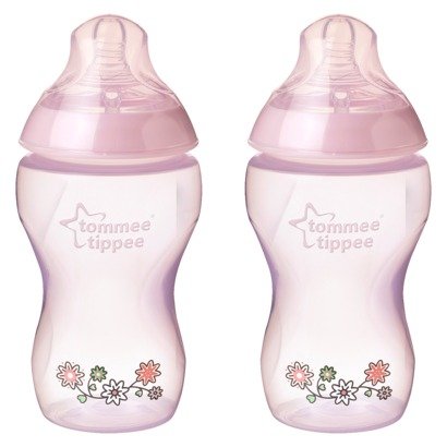 Tommee Tippee Closer To Nature 9 oz Deco Bottle (2pk) - Pink