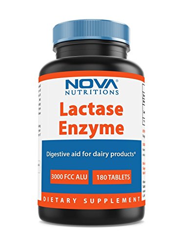 Nova Nutritions Lactase Enzyme 3000 FCC ALU 180 Tablets