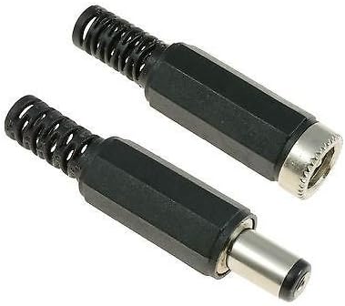 Switch Electronics 2.1 x 5.5mm DC Power Connector Male Female Set 1 Pair Plug