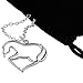 Silver Heart Horse Pendant Necklace [My Little Pony] Jewelry Gift for Girl Teen Women Equestrian