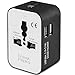 Travel Adapter, Worldwide All in One Universal Power Adapter AC Plug International Wall Charger with Dual USB Charging Ports for USA EU UK AUS European Cell Phone Laptop