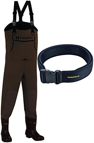 Hodgman Caster Neoprene Cleated Bootfoot Chest Waders (Brown- 11 with Neoprene Wading Belt)
