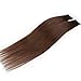 16 Inch Tape in Hair Extensions Remy Human Hair #04 Medium Brown Long Straight Hair Seamless Skin Weft Invisible Double Sided Tape 20pc/pack 50g +10 Free Tape Bonds