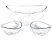 Estilo Chips and Dips Snack Bowl Set, Clear