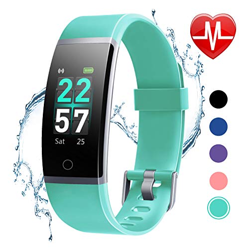 LETSCOM Fitness Tracker with Heart Rate Monitor, Color Screen Activity Tracker Watch, IP68 Waterproof Pedometer Watch Sleep Monitor Step Counter for Women Men and Kids