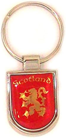 Scottish Red and Gold Lion Rampant with Scotland Small Shield Keyring Charm