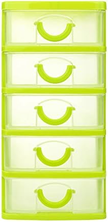 MOVEmen Storage Box, Home Supplies Durable Plastic Mini Desktop Drawer Sundries Case Small Objects Jewelry Storage Box Gift Storage Box Kit Box (Green, XL)