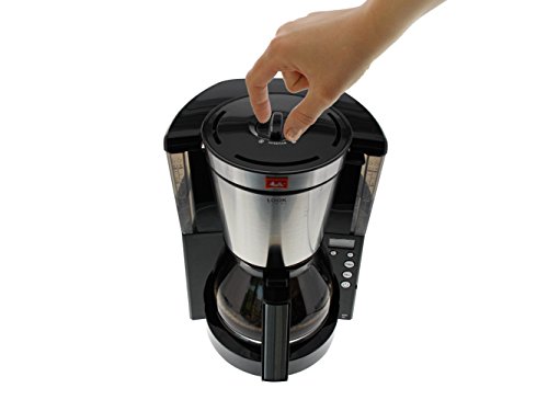 Melitta Look Timer 1011-08, Filterkaffeemaschine mit Glaskanne und Timer-Funktion, AromaSelector, Schwarz – Bild 6