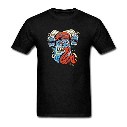 Kettyny Men's Pabst Blue Ribbon Design Cotton T Shirt