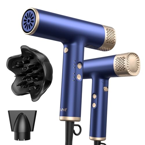 YAPOY Fast Drying Ionic Hair Dryer Blue