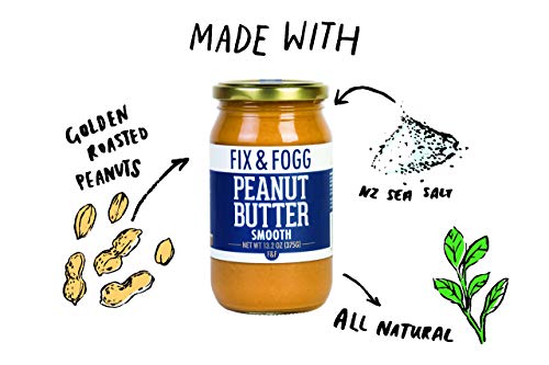 Gourmet Smooth Peanut Butter. Handmade in New Zealand. All Natural and Non-GMO from Fix & Fogg. Naturally Textured, our take on Creamy PB. Vegan, Keto Friendly, in Beautiful Gift Packaging (13.2 oz) - Thumbnail 2