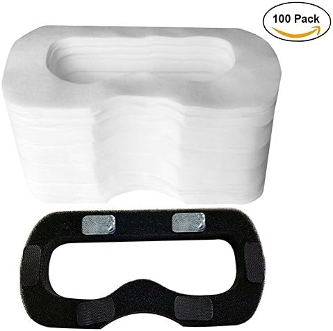 Lunies HTC VIVE Disposable Face Cover Mask with 1 pcs Sponge Mat and Magic Sticks for HTC Vive Virtual Reality Headset VR - Prevent Eye Infections (100PCS)