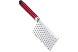 Potato Cutting Knife, Stainless Steel Wavy Potato Cutter Crinkle Cut Knife Kitchen Wavy French Fries Slicer for Cutting Potat