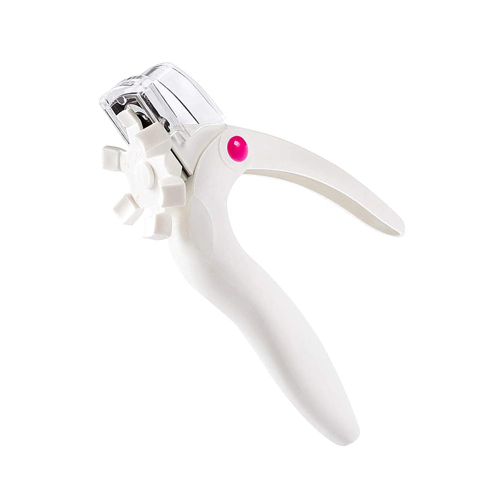 JZF Acrylic Nail Clipper, Professional Adjustable Stainless Steel Artificial Nail Clipper, Gel False Nails Tips Cutter for Nail Art Manicure Tool (White)