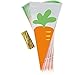 HANSGO Carrot Bag, 100PCS Easter Candy Bags Jelly Bean Candy Bag Cellophane Cone Bags Cookies Bags with Twist Ties