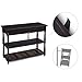 VASAGLE Console Table with Colorful Drawers, 3-Tier Entryway Table with Shelves, for Living Room, Dining Room, Hallway, Assembly Without Tools, Turned Wood Legs, Country Brown