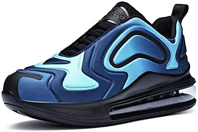 YSZDM Men'S Running Shoes, Air Cushion Sports Shoes Non-Slip Wear-Resistant Sneakers Mesh Breathable Outdoor Running Shoes,Blue,46