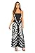 Riviera Sun 21611-BW-XL Strapless Tube Maxi Dress/Summer Dresses Black/White