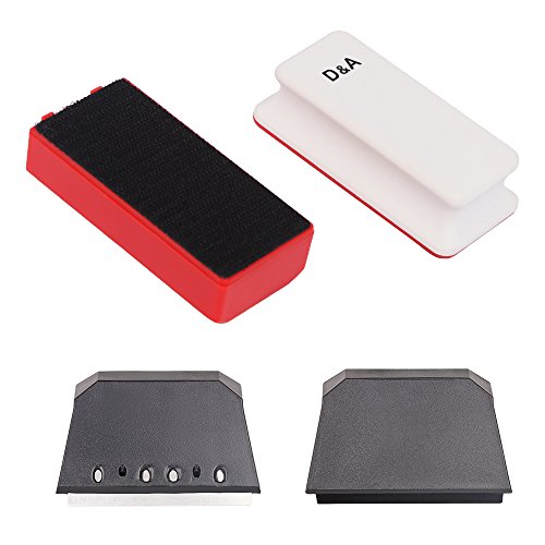 D&A Magnetic Fish Tank Cleaner, Floating Clean Brush with Two Blades,Ergonomical Non-Slip Handle And Floating Designed Algae Cleaner For Acrylic and Glass Fish Tank -S