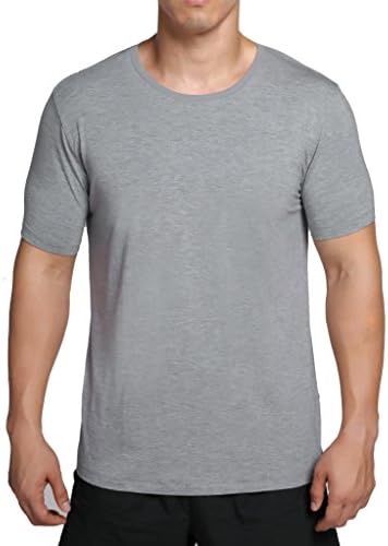 Bamboo T-Shirt for Men, Breathable Soft Plain Men's Undershirts - Crew Neck