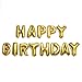 Fecedy Cute Gold Alphabet Letters foil Balloons Happy Birthday Party Decoration Supplies