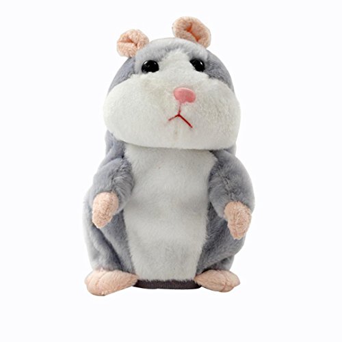 Pulison(TM) New Mouse Plush Toy Adorable Mimicry Pet Speak Talking Record Hamster Mouse Plush Kids Toys (Gray)