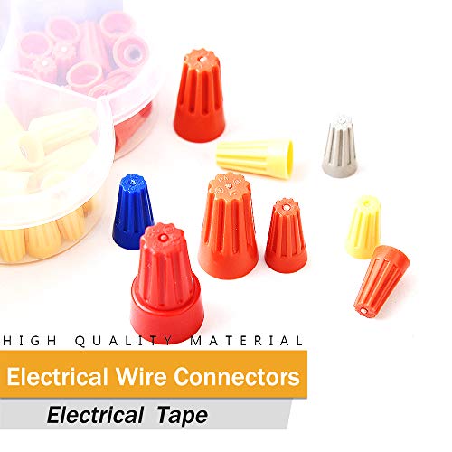 VIGRUE 113PCS Electrical Wire Connectors Screw Terminals,with Spring Insert Twist Nuts Caps Connection Assortment Set