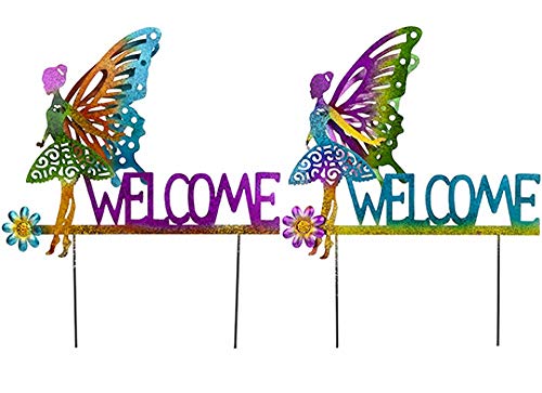 Roots & Shoots GIANT FAIRY WELCOME SIGN GARDEN ORNAMENT DECORATION NOVELTY BRIGHT FAIRIES