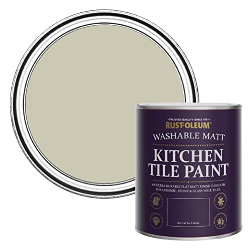 Rust-Oleum Grey water resistant Kitchen Tile Paint in Matt Finish - Half Light 750ml