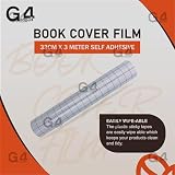 G4GADGET Transparent Self-Adhesive Book Cover Film 33cm x 3m Waterproof view 2