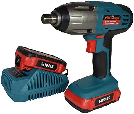 Capricornleo 24v Li-Ion Cordless Battery Impact Wrench Gun 1/2" Drive With 2 Twin Lithium B