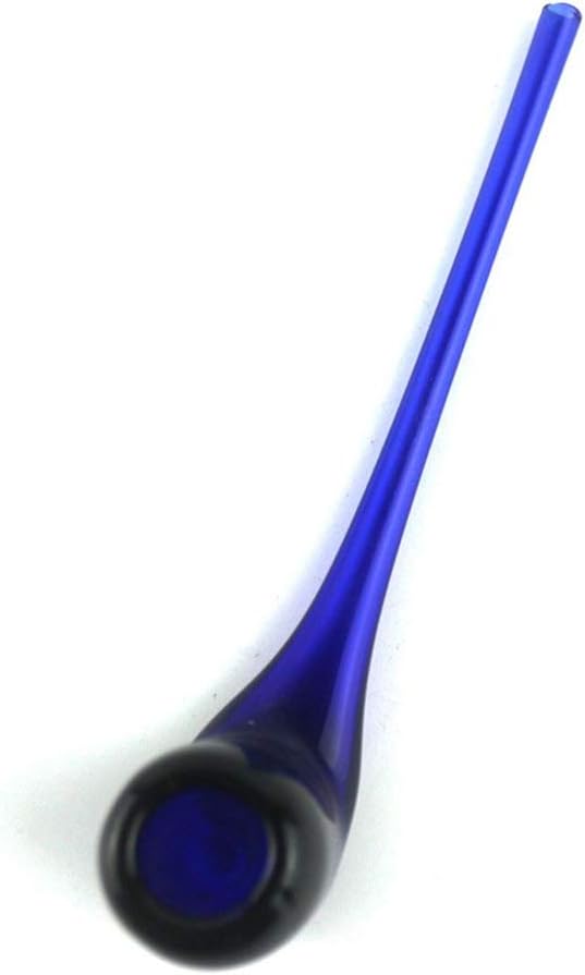 QINJLI Handmade Glass Straight Pipe Classic Travel Pipe for Gifts for Family and Friends (Color : Blue)