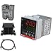 Twidec/ MV100-B10 Fahrenheit & Centigrade Digital Display PID Temperature Controllers Thermostat AC 85V - 265V with K Sensor Thermocouple with Heat Sink and 40A Solid State Relay SSR 40DA
