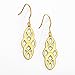 Graduation Gifts Celtic Earrings Sterling Silver Gold Plated Irish Vintage Celtic Knot Dangle Earrings Polished Good Luck Celtics Earrings Jewelry Dangles (Golden)