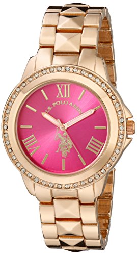 U.s. polo assn. women s usc40080 rose gold-tone bracele…
