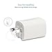 Tranesca Dual USB Travel Wall Charger with foldable plug for iPhone SE/6/6s,iPhone 5s/5, iPad Air / Pro / mini and More ( UL and FCC certified- 100% truly marked)-White
