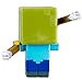 Minecraft Mini Figure (3 Pack) - Pig in Cart, Spectral Damage Zombie, Cave Spider in Webs