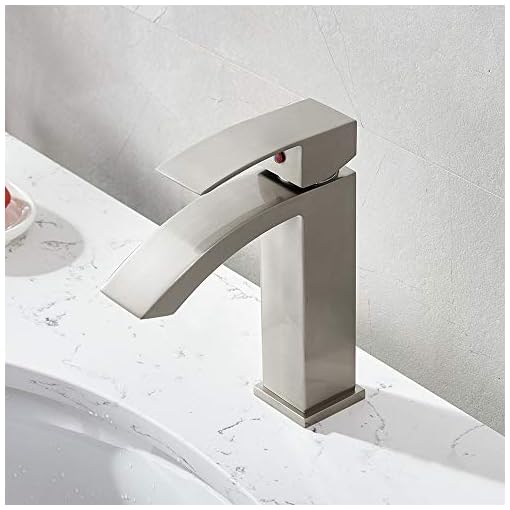 Friho Single Handle Waterfall Vanity Sink Faucet with Extra Large