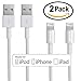iPhone Charger, IWAVION 2Pack 3FT 8 Pin Lightning Cable USB Data Sync Cord Charger Cables for Apple iPhone se, 7, 7 plus, 6s plus, 6s, 6 plus, 6, 5s, 5c, 5, iPad Air, iPad Mini, iPod Touch - White