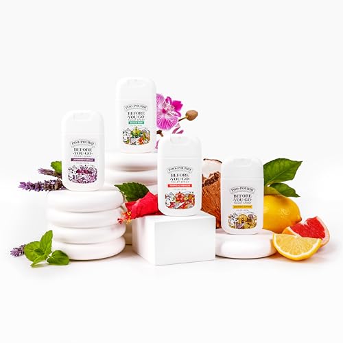 POO-POURRI BEFORE-YOU-GO POCKET TOILET SPRAY, TRAVEL ESSENTIALS, LAVENDER VANILLA, 1 FL OZ, UP TO 50 USES, ON-THE-GO BATHROOM ODOR DEODORIZER WITH ESSENTIAL OILS, TSA APPROVED SIZE