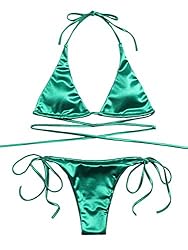 SOLY HUX Women's Metallic Halter Top Two Piece